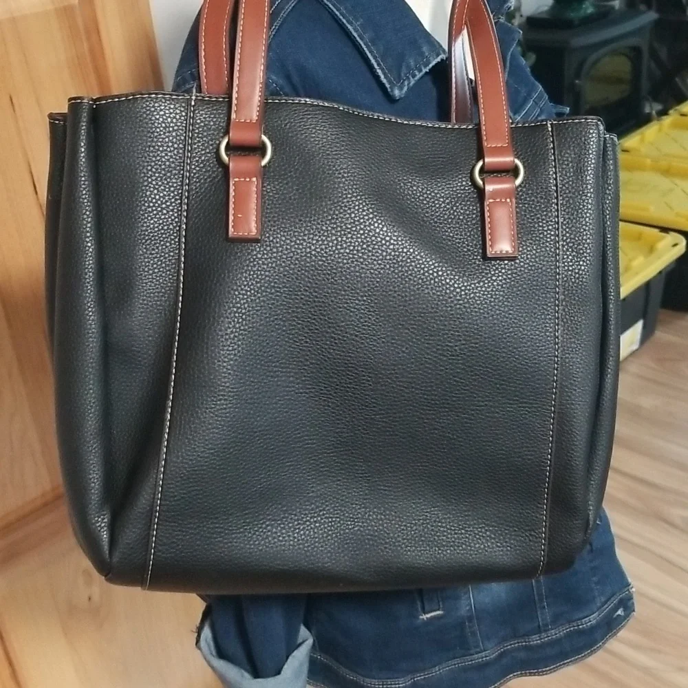 St. John's Bay Faux Leather Shoulder Bag - Picture 3 of 4